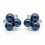 ÓRIÁS TRIPLA bedugós fülbevaló - 16 mm (blue effect)