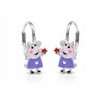 PEPPA malac ezüst fülbevaló (3 éves kortól 8 éves korig)