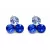 TRIPLA XENA bedugós fülbevaló - 10 mm (kék variáció)