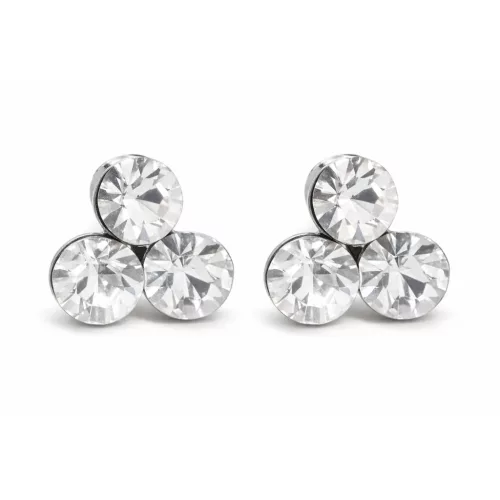 TRIPLA XENA bedugós fülbevaló - 10 mm (crystal fehér)