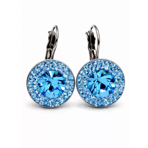 APHRODITÉ kapcsos fülbevaló - 14 mm (aquamarine)