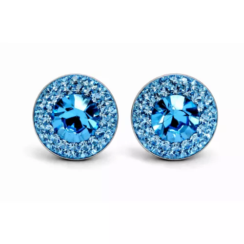 APHRODITE bedugós fülbevaló - 14 mm (aquamarine)
