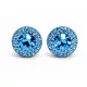 APHRODITE bedugós fülbevaló - 14 mm (aquamarine)