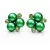 ÓRIÁS TRIPLA bedugós fülbevaló - 16 mm (eden green)