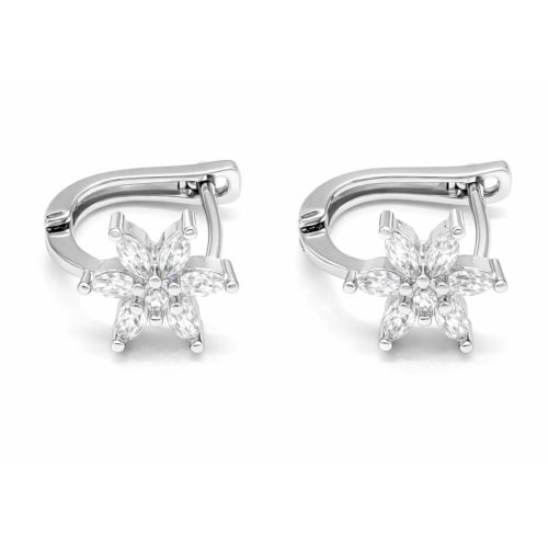 KRISTÁLY VIRÁG baba ezüst fülbevaló