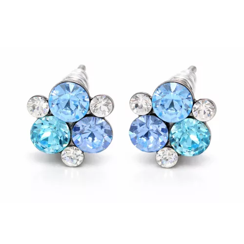 DÍSZES XENA bedugós fülbevaló - 12 mm (blue variáció)