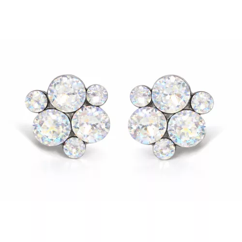 DÍSZES XENA bedugós fülbevaló - 12 mm (white patina)