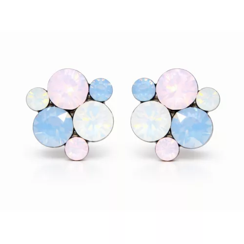 DÍSZES XENA bedugós fülbevaló - 12 mm (opál variáció)