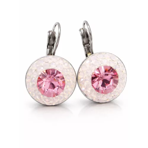 APHRODITÉ kapcsos fülbevaló - 14 mm (light rose-rose water opal)