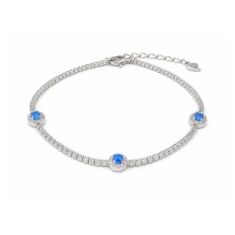 KÉK SZIKRA ezüst karkötő (17-19,5 cm-ig)