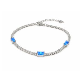 KÉK SZIKRA ezüst karkötő - tégla (16,5-19,5 cm-ig)