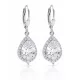 HOLDCSEPP ezüst fülbevaló - 32 mm (crystal fehér)