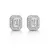 VERONA ezüst bedugós fülbevaló - 10 mm (crystal fehér)