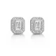 VERONA ezüst bedugós fülbevaló - 10 mm (crystal fehér)