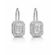 VERONA ezüst fülbevaló - 19 mm (crystal fehér)