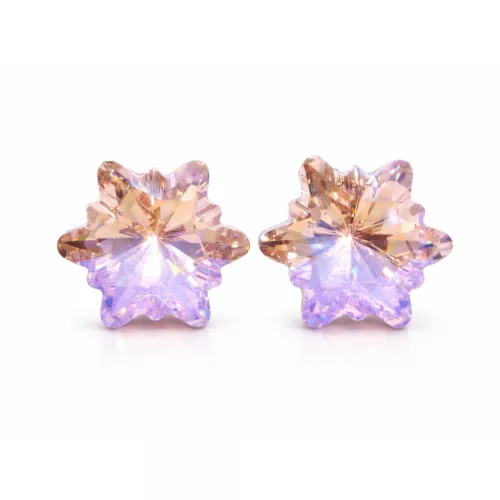 HÓPEHELY bedugós fülbevaló - 14 mm (rose moonlight)