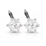 HÓPEHELY kapcsos fülbevaló - 14 mm (crystal fehér)