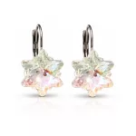 HÓPEHELY kapcsos fülbevaló - 14 mm (crystal aurore)