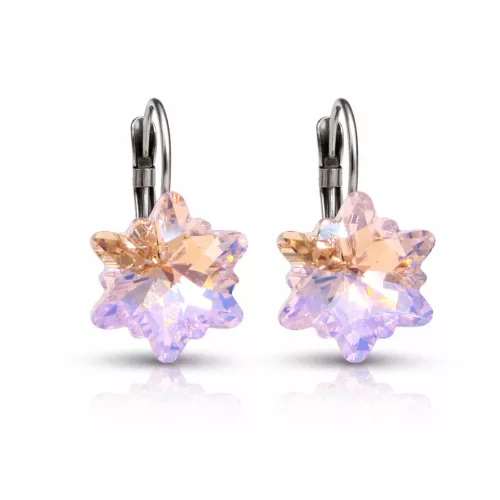 HÓPEHELY kapcsos fülbevaló - 14 mm (rose moonlight)