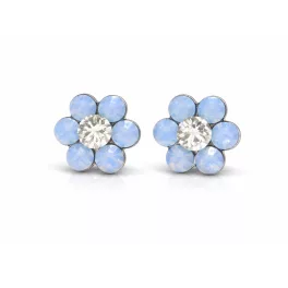 KIS VIRÁG fülbevaló (air blue opal)