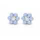KIS VIRÁG fülbevaló (air blue opal)