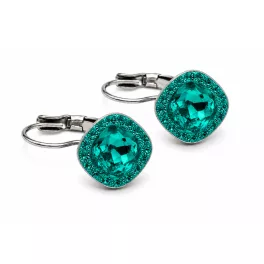   APHRODITÉ PÁRNA kapcsos fülbevaló -12 mm (blue zircon zöld)