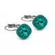 APHRODITÉ PÁRNA kapcsos fülbevaló -12 mm (blue zircon zöld)