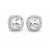 APHRODITÉ PÁRNA bedugós fülbevaló -12 mm (crystal fehér)