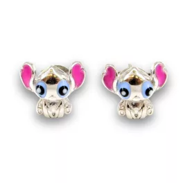   STITCH ezüst bedugós fülbevaló (4 éves kortól 10 éves korig)