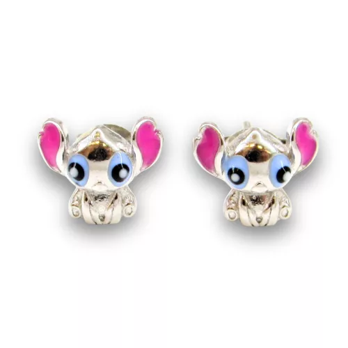 STITCH ezüst bedugós fülbevaló (4 éves kortól 10 éves korig)