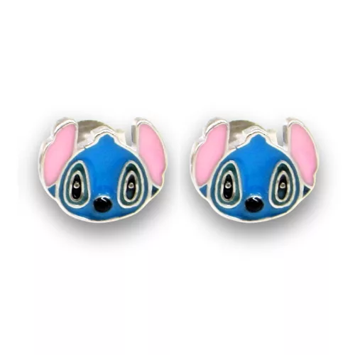 STITCH ezüst bedugós fülbevaló (4 éves kortól 10 éves korig)