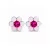 Kis virág fülbevaló (rose water opal-fuchsia)