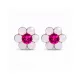 Kis virág fülbevaló (rose water opal-fuchsia)