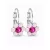 Kis virág fülbevaló - rose water opal-fuchsia (5 éves kortól tinédzser korig)