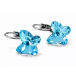 PILLANGÓ kapcsos fülbevaló - dark aquamarine (5 éves kortól tinédzser korig)