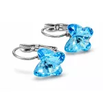 PILLANGÓ kapcsos fülbevaló - dark aquamarine (5 éves kortól tinédzser korig)