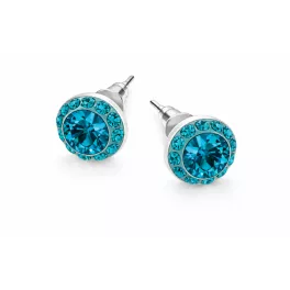 APHRODITÉ bedugós fülbevaló - 8 mm (blue zircon zöld)