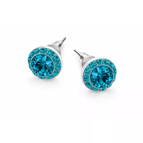 APHRODITÉ bedugós fülbevaló - 8 mm (blue zircon zöld)