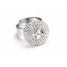   ÓRIÁS APHRODITÉ állítható gyűrű - 18 mm (crystal fehér)