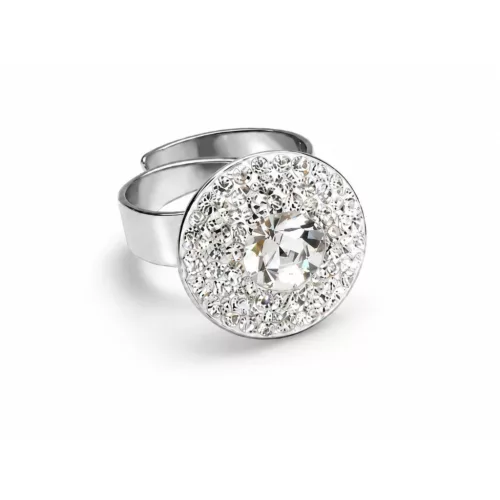 ÓRIÁS APHRODITÉ állítható gyűrű - 18 mm (crystal fehér)