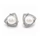 LUNA PEARL ezüst bedugós fülbevaló - 10 mm