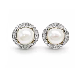 PEARL MAJESTY ezüst bedugós fülbevaló - 10 mm