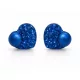 HÉRA GYÖNGYÖS SZÍV bedugós fülbevaló - 10 mm (sapphire)