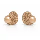 HÉRA GYÖNGYÖS SZÍV bedugós fülbevaló - 10 mm (peach)
