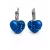 HÉRA GYÖNGYÖS SZÍV kapcsos fülbevaló - 10 mm (sapphire)