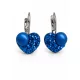 HÉRA GYÖNGYÖS SZÍV kapcsos fülbevaló - 10 mm (sapphire)