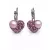 HÉRA GYÖNGYÖS SZÍV kapcsos fülbevaló - 10 mm (powder rose mályva)