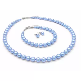   ELEGANCIA GYÖNGY SZETT - állítható (iridescent light blue)
