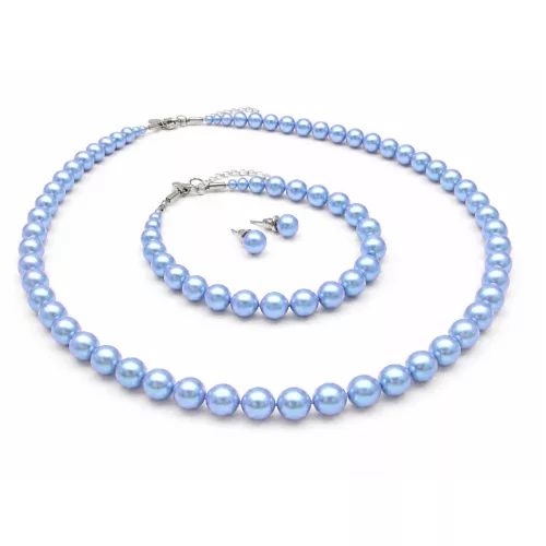 ELEGANCIA GYÖNGY SZETT - állítható (iridescent light blue)