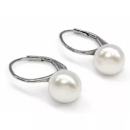 PURE PEARL ezüst fülbevaló - 20 mm